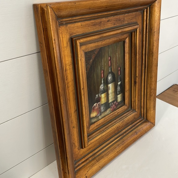 20” x 18” Framed 8” x 10” Painting Art Still Life Wine by R. James - Picture 12 of 16